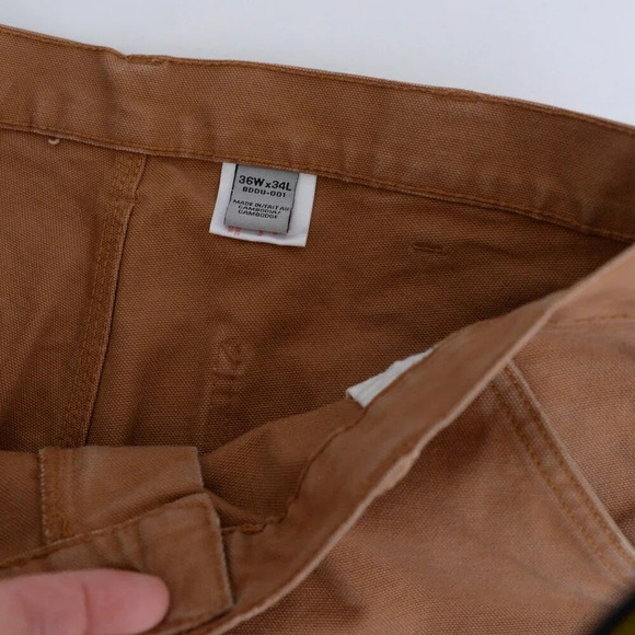 Dakota Tan Relaxed Fit Durable Thick Cotton Dungaree  Carpenter Style Pants - Picture 10 of 15